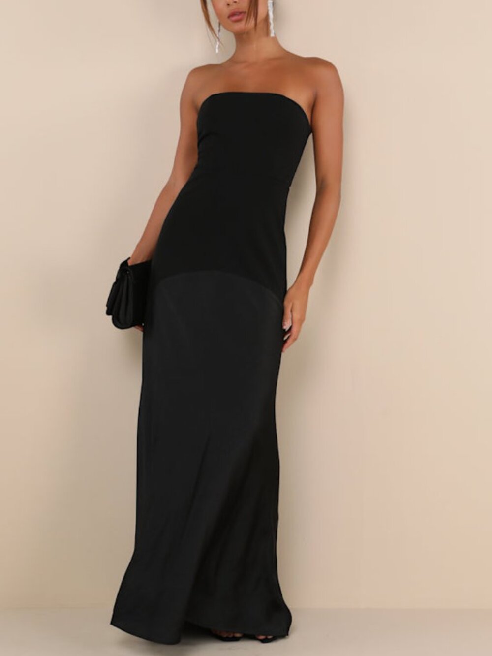 Lulus Compelling Style Black Strapless A-line Maxi Dress - Size XXL